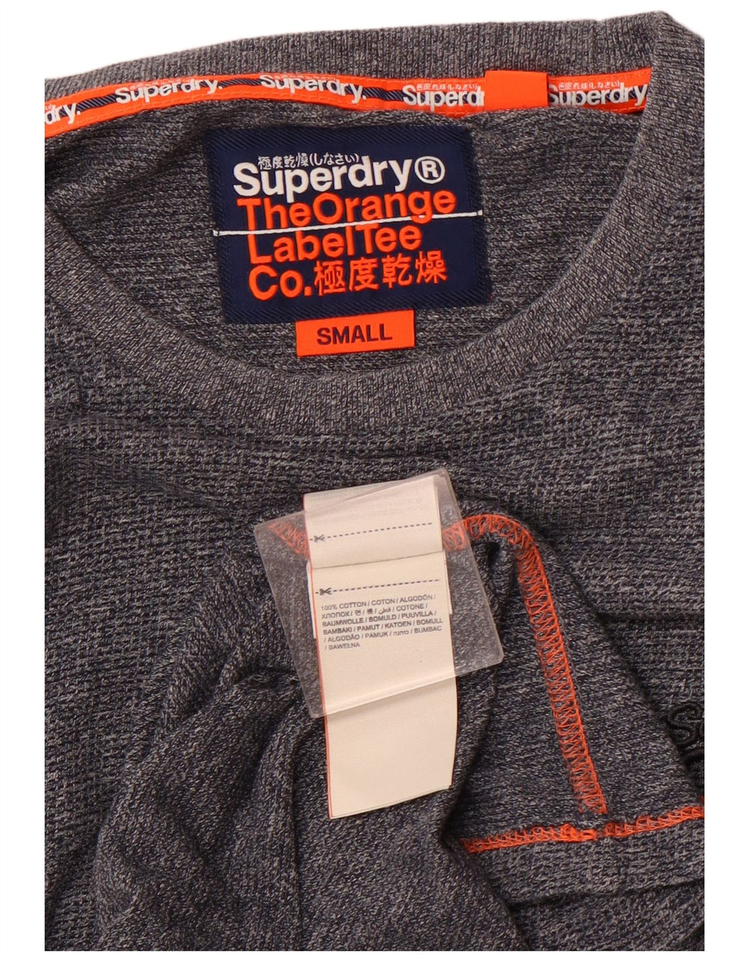 SUPERDRY Herre Top Langærmet Lille Marineblå Flecked Bomuld