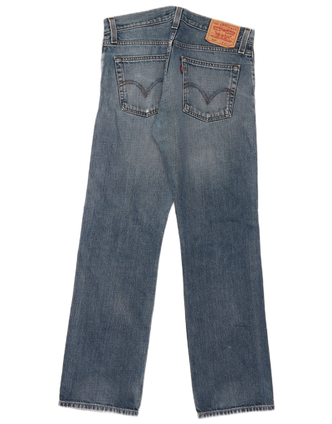 LEVI'S Herre 514 Slim Straight Jeans W32 L32 Blå Bomuld