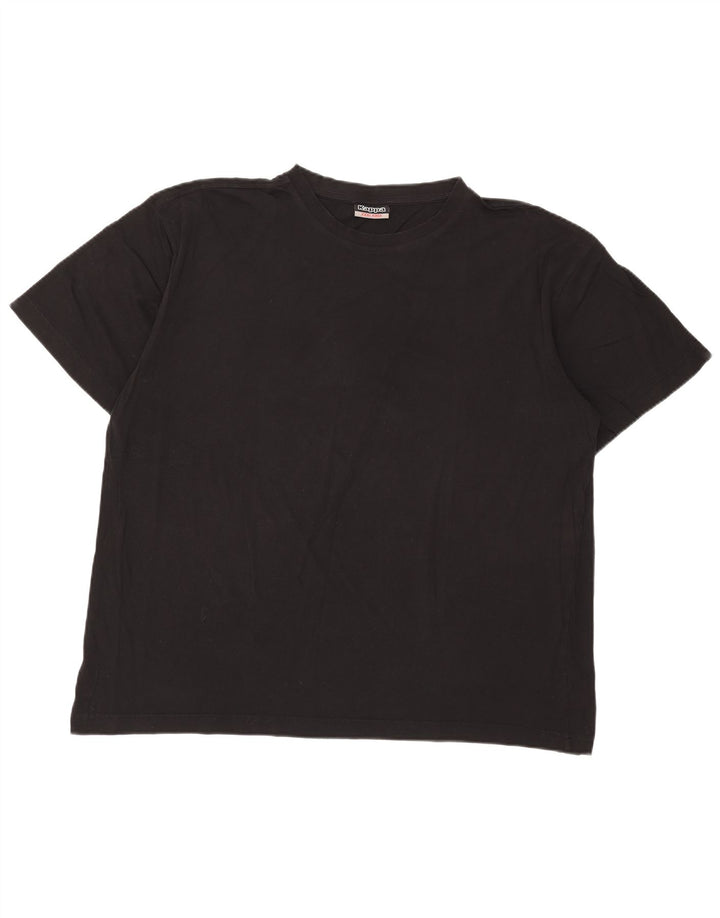 Kappa Herre T-Shirt Top 3XL Sort Bomuld