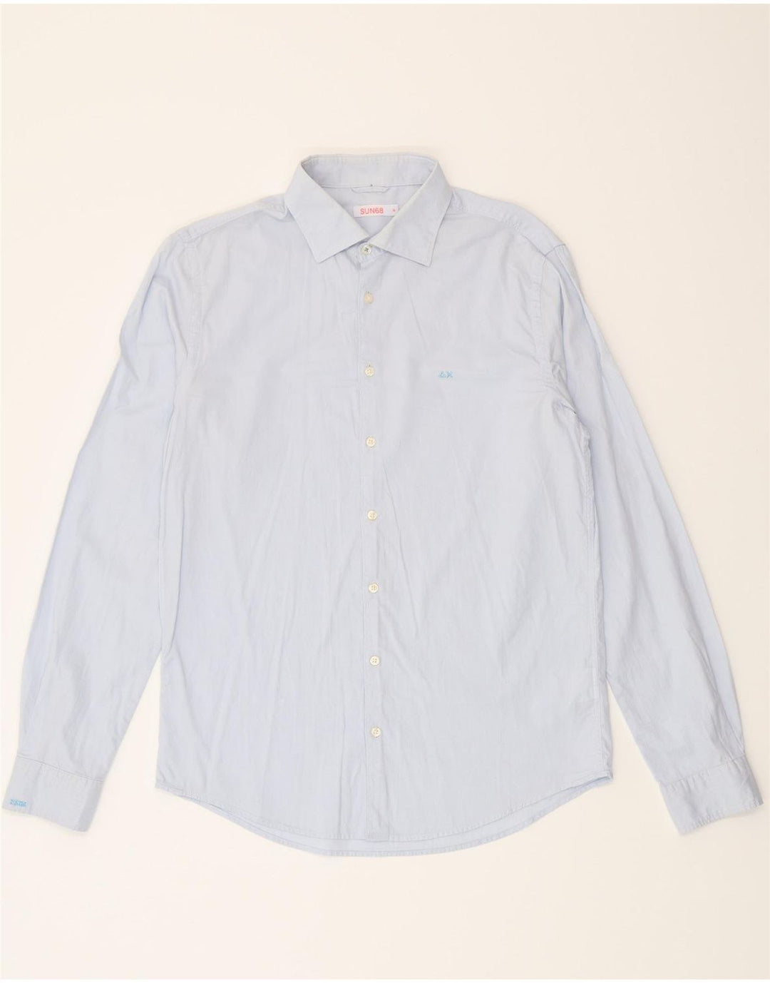SUN68 Mens Shirt Medium Blue Cotton Vintage Sun68 and Second-Hand Sun68 from Messina Hembry 