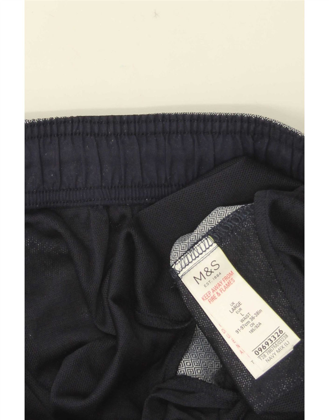 Marks & Spencer Sportsshorts til mænd store marineblå geometrisk bomuld