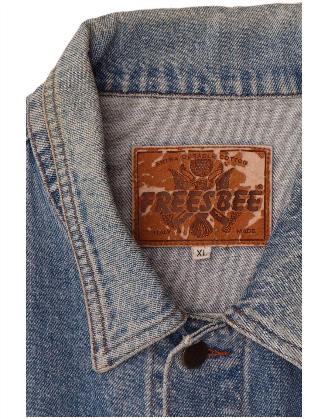 Vintage denimjakke til mænd UK 42 XL blå bomuld