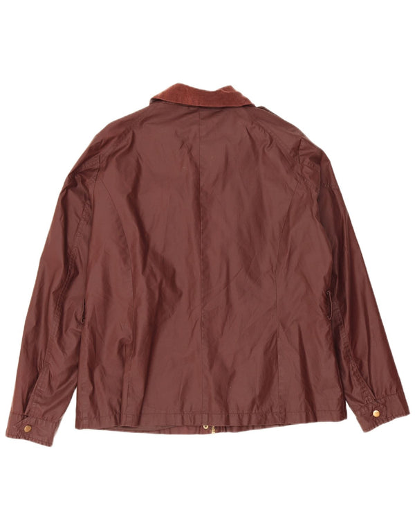 Laura Ashley Womens Utility Jacket UK 16 Large Brown Bomuld