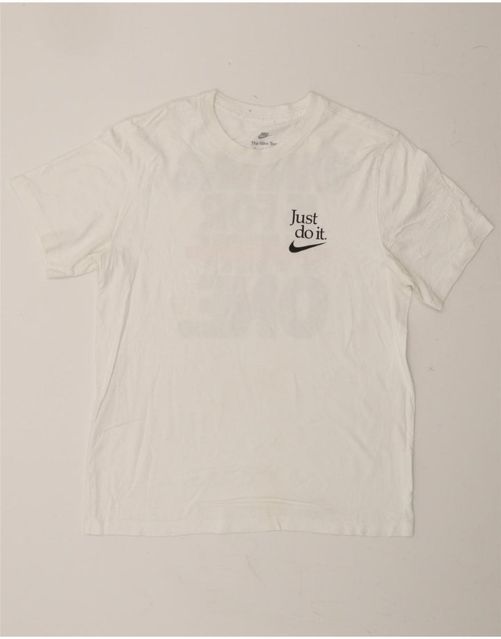 NIKE Mens Graphic T-Shirt Top Medium White Cotton Vintage Nike and Second-Hand Nike from Messina Hembry 