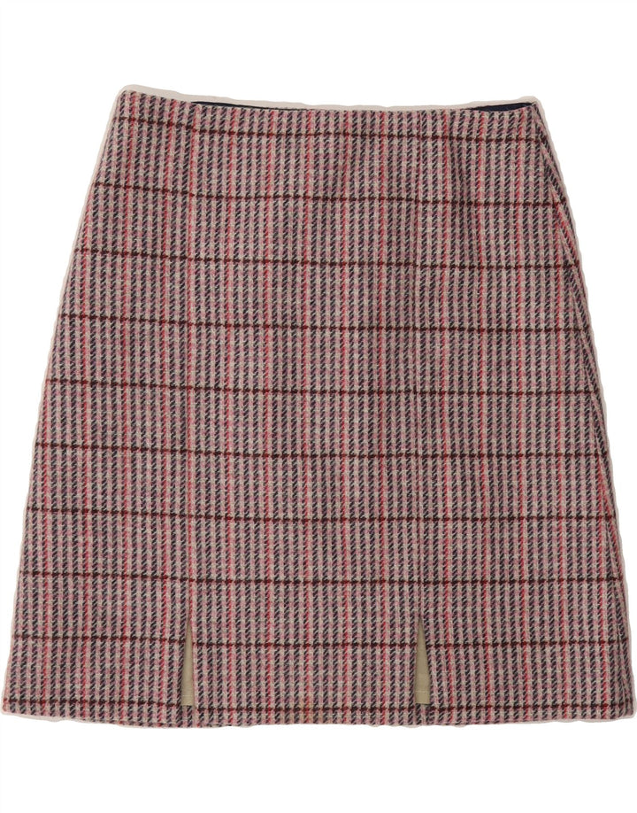 BODEN A-line nederdel til kvinder UK 10 Small W30 Pink ternet uld