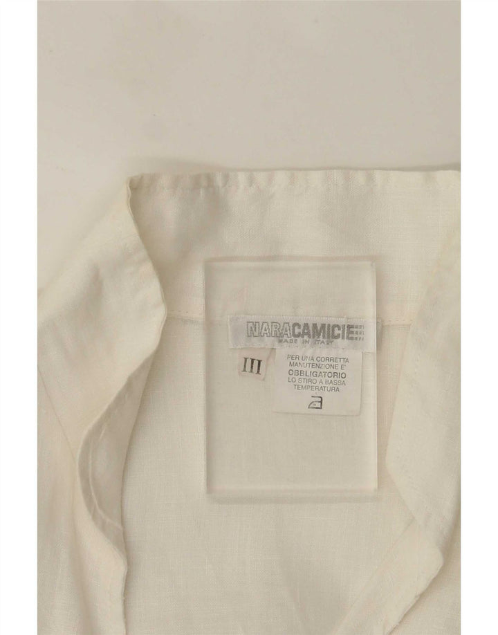 Naracamicie skjortekjole til kvinder UK 12 Medium White