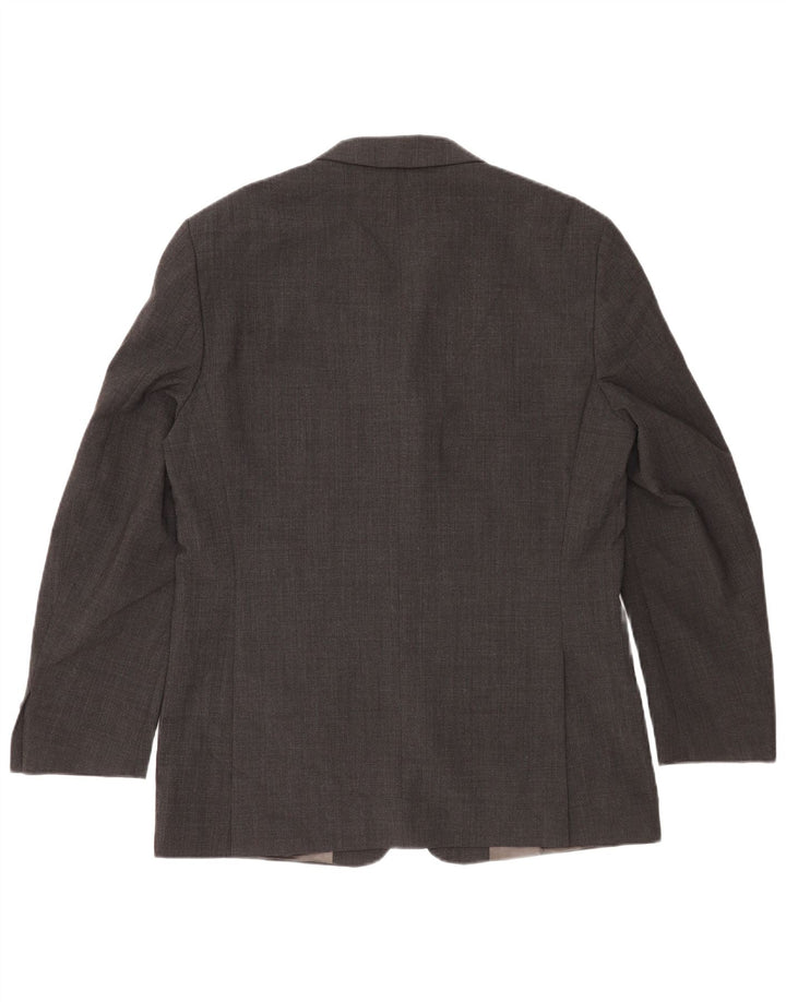 Zara Herre 3-knaps blazerjakke UK 40 Stor grå uld