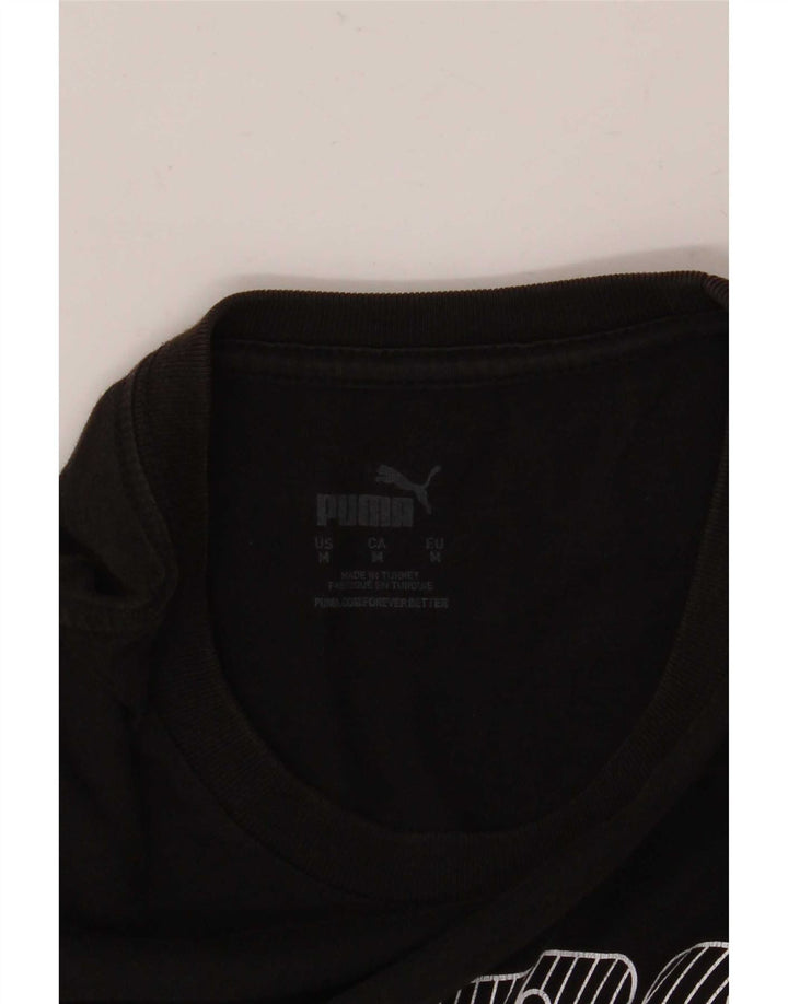 Puma Herre Grafisk T-Shirt Top Medium Sort