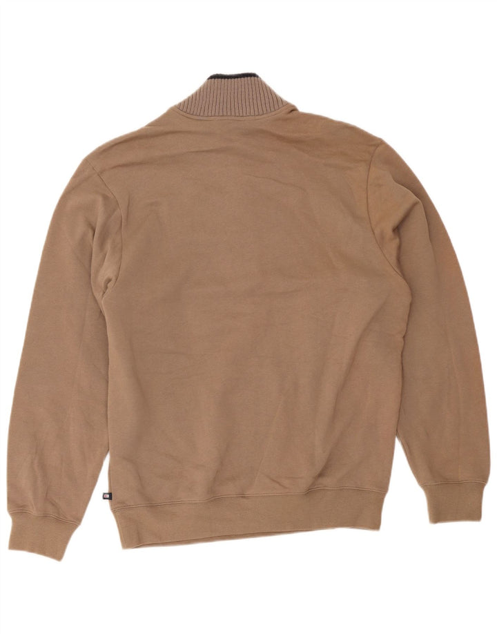 Marks & Spencer Herre Blue Harbor Sweatshirt Jumper Small Brown Colourblock