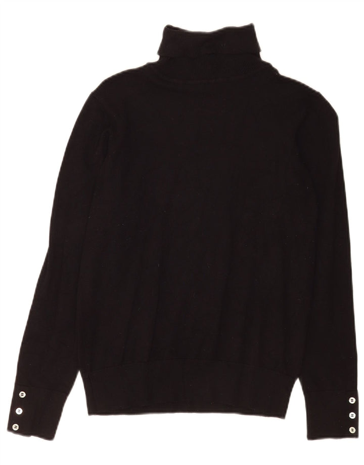 Oasis Dame Rullehals Sweater UK 10 Small Black Viscose