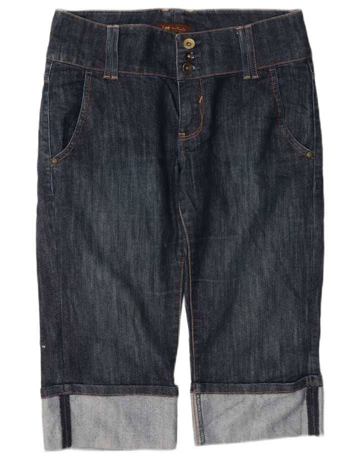 Lee Womens Bermuda Denim Shorts US 6 Medium W30 Navy Blue Bomuld