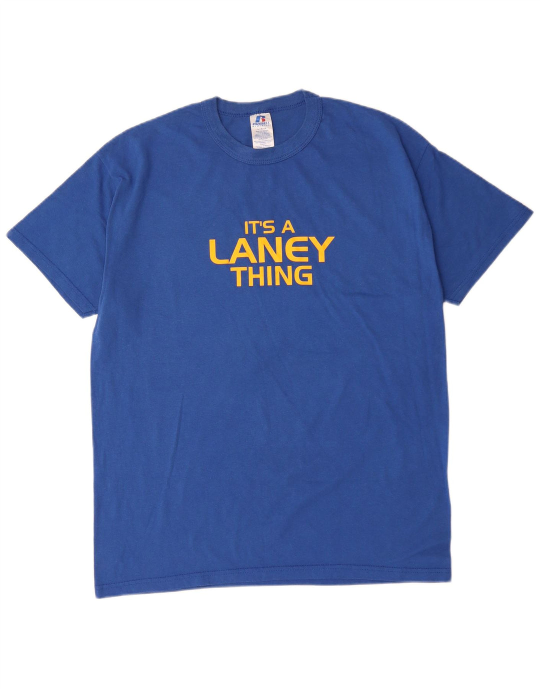 RUSSELL ATHLETIC Herre grafisk T-shirt Top Stor blå bomuld