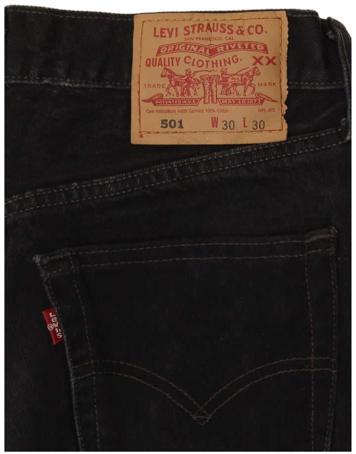 Levi's Womens 501 denimshorts W30 Medium Black Bomuld