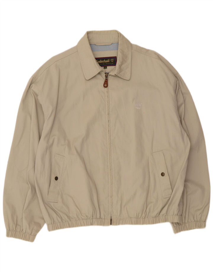 Timberland Herre Bomber Jacket UK 40 Stor Beige Bomuld