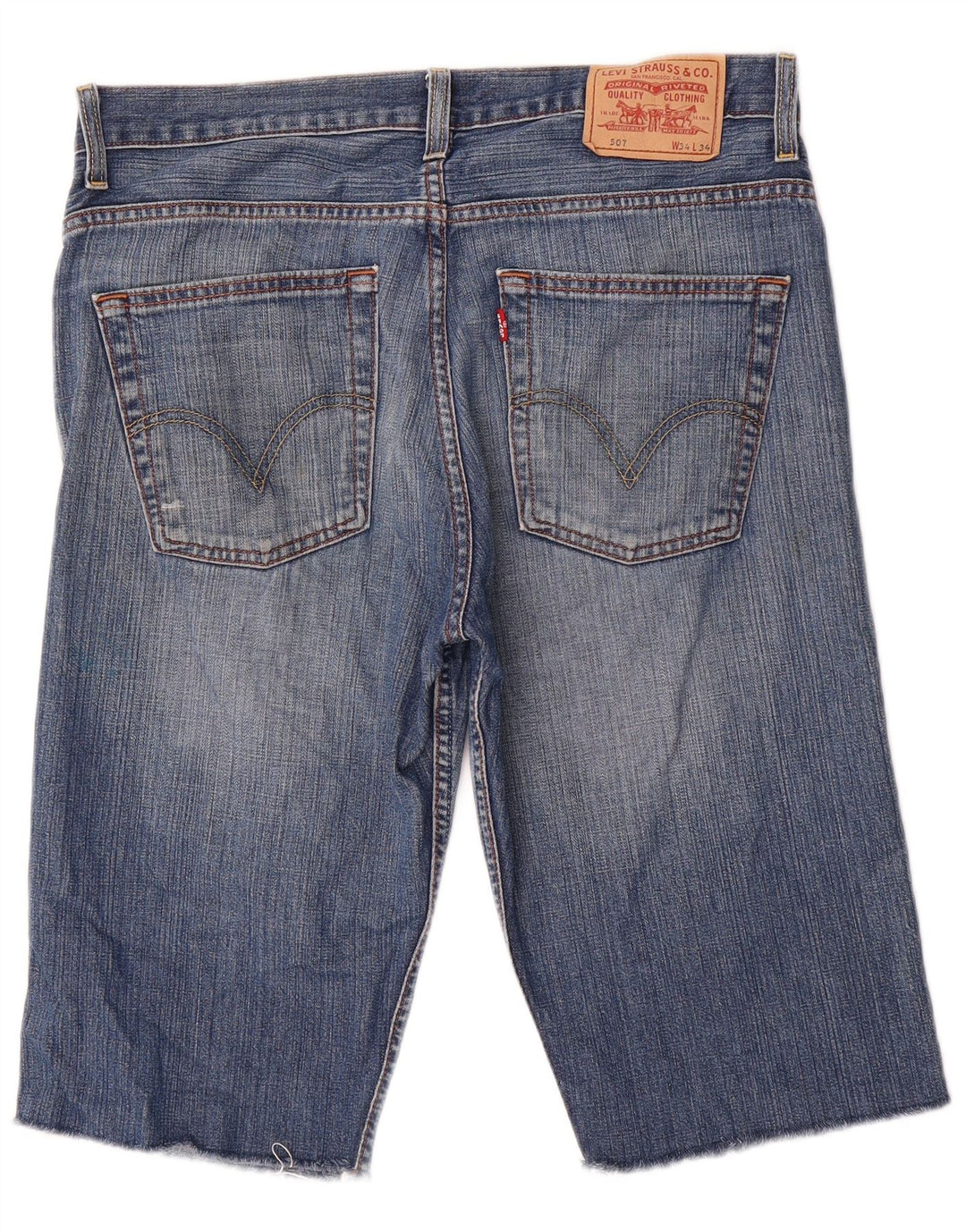 LEVI'S Herre 507 denimshorts W34 Stor blå bomuld