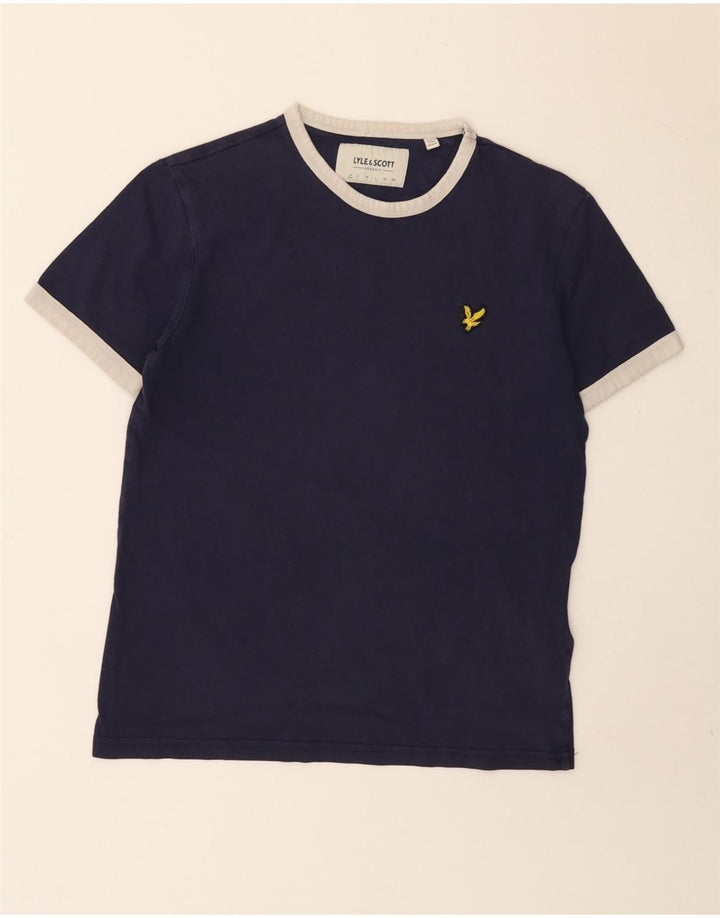 Lyle & Scott herre T-shirt top XS marineblå bomuld