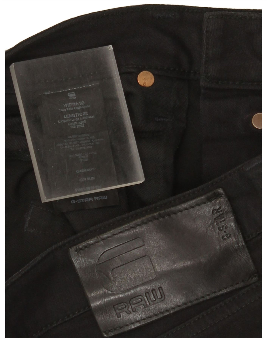 G-Star Herre Slim Jeans W32 L32 Sort Bomuld