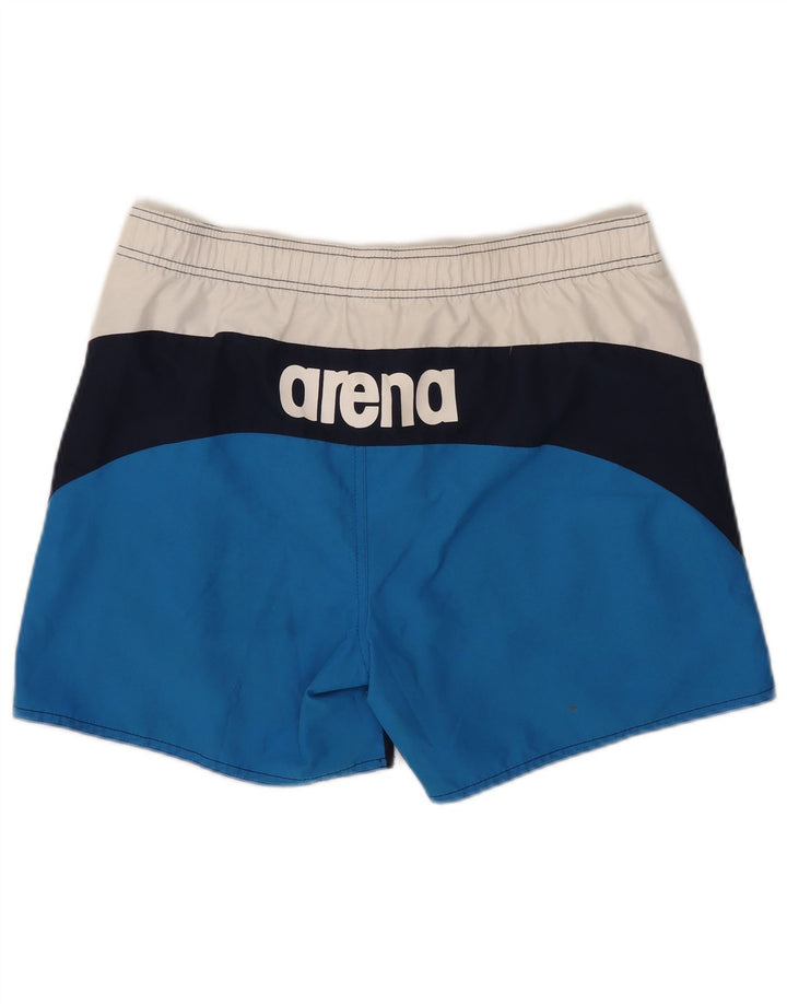 Arena Grafiske svømmeshorts til mænd Medium Navy Blue Colourblock