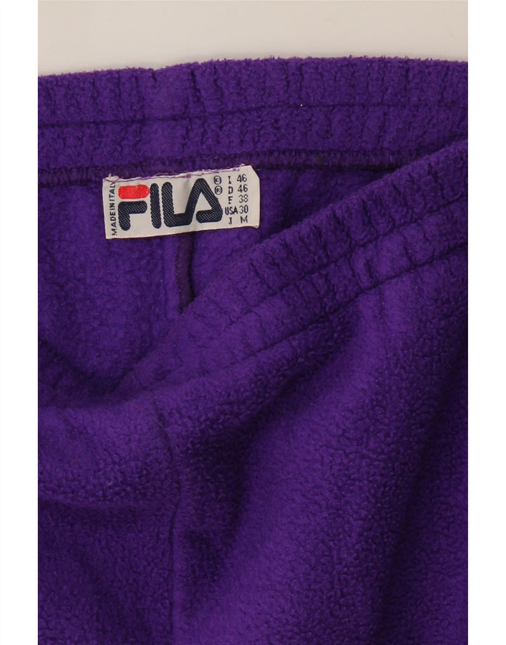 FILA Mens Fleece Tracksuit Trousers IT 46 Small Purple Polyester Vintage Fila and Second-Hand Fila from Messina Hembry 