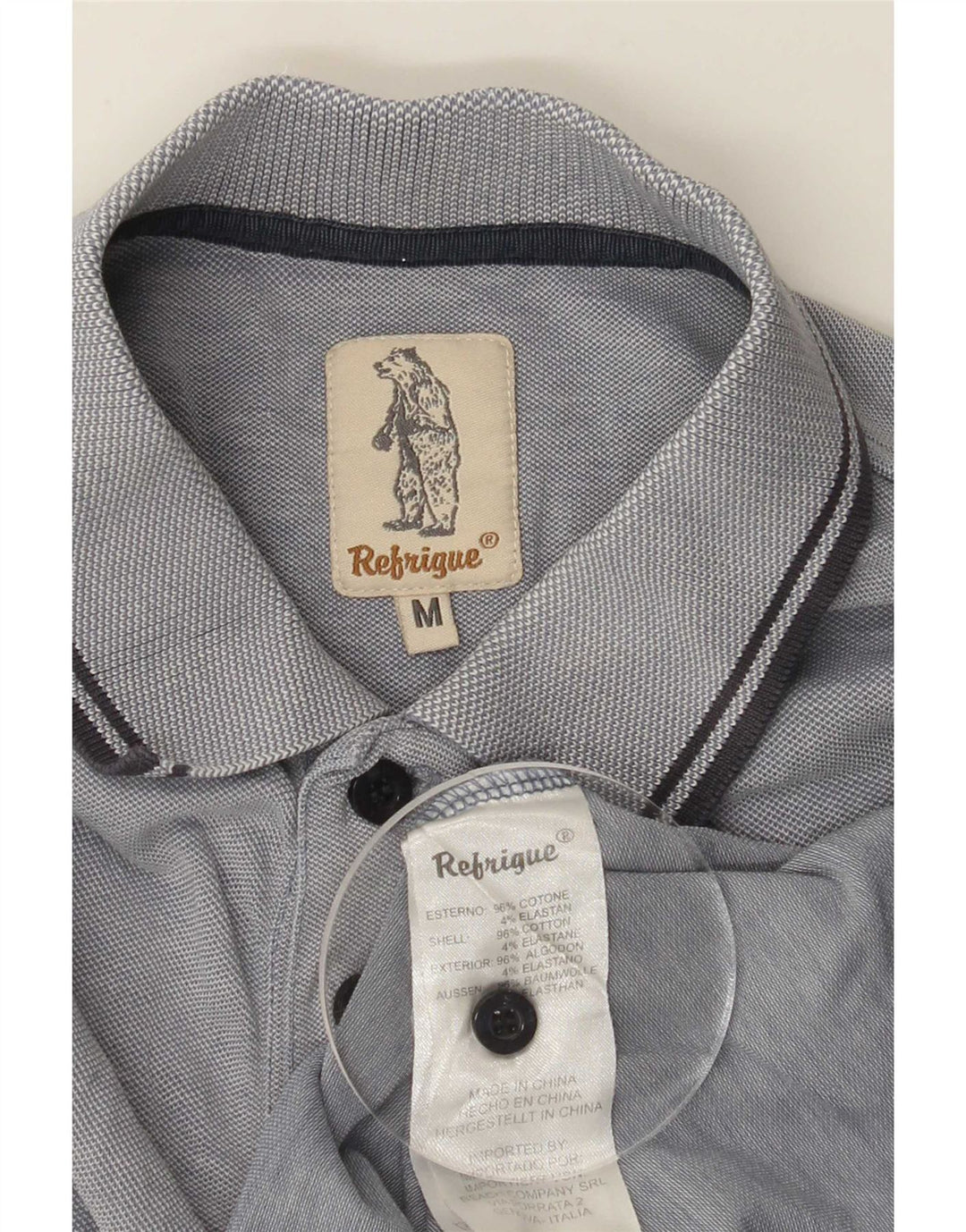 Refrigue Polo Shirt til mænd Medium Blue Cotton