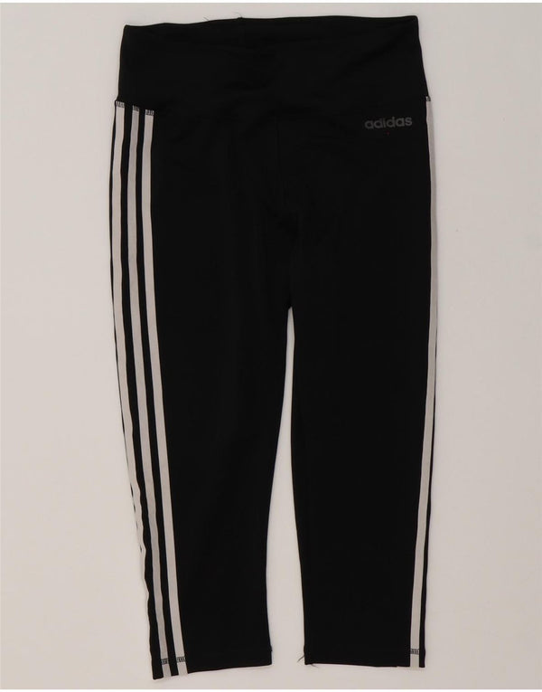 Adidas Dame Climalite Capri Leggings UK 12/14 Medium Black Polyester