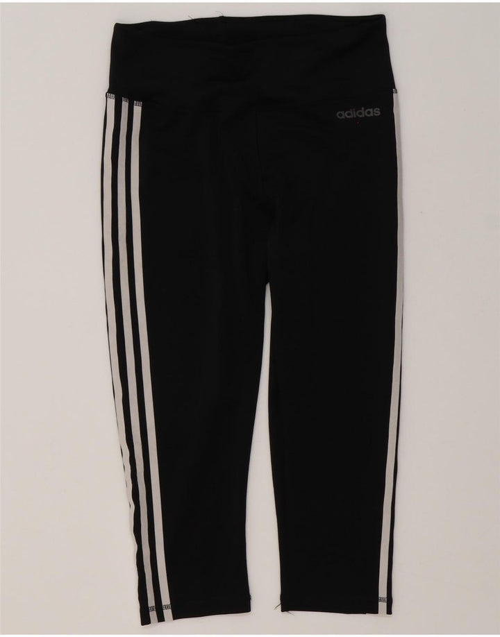 Adidas Dame Climalite Capri Leggings UK 12/14 Medium Black Polyester