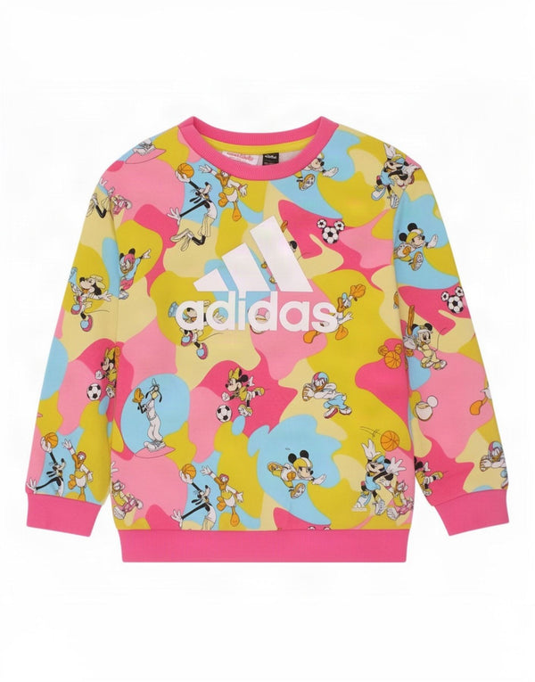 Adidas Girls Disney Graphic Sweatshirt Jumper 3-4 Years Multicoloured