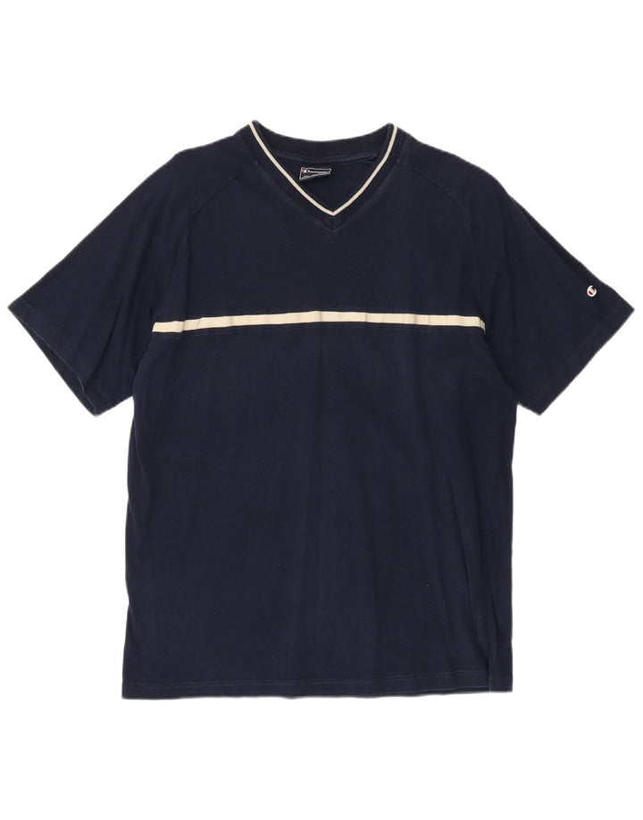 Champion herre T-shirt top XL marineblå bomuld