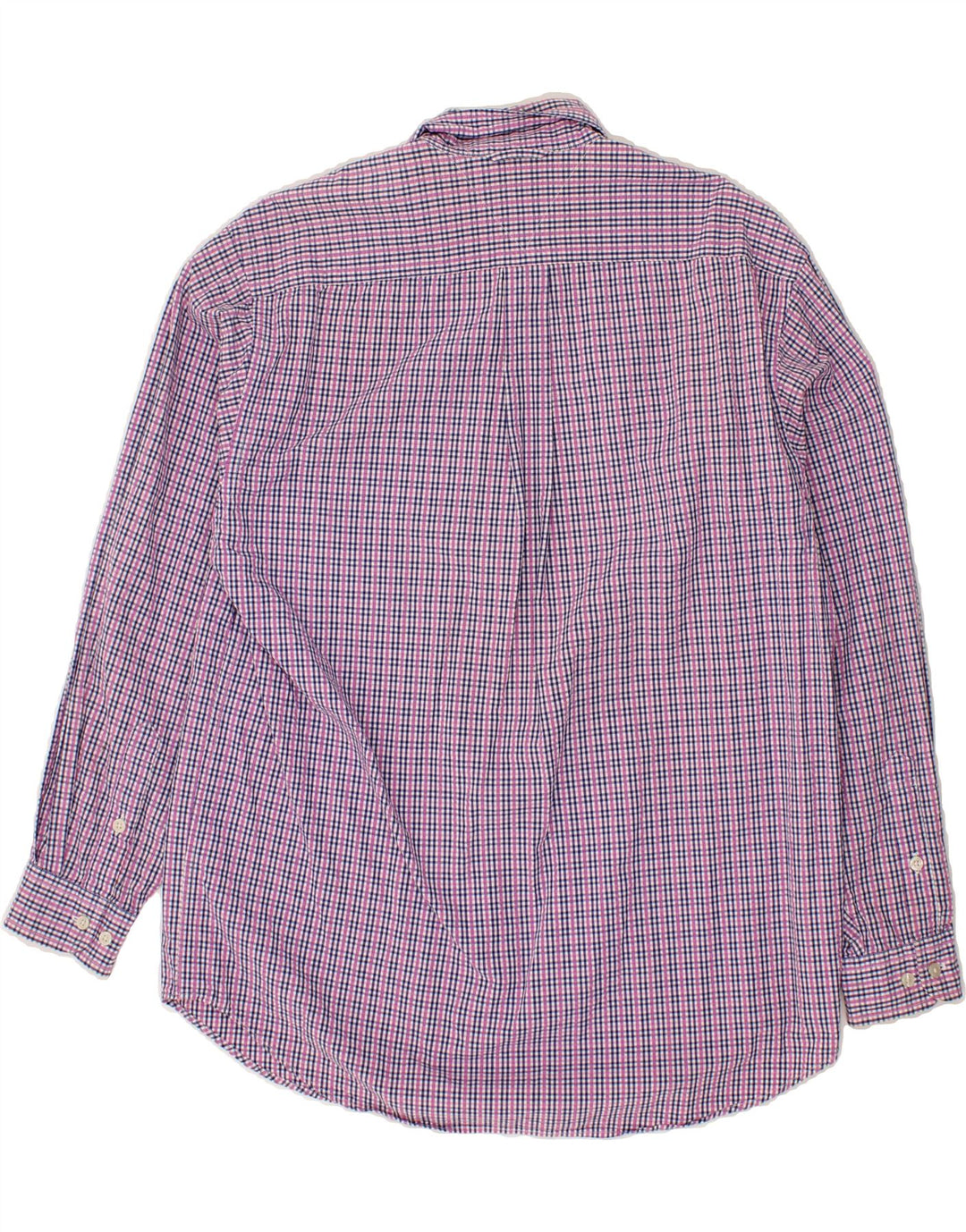 TOMMY HILFIGER Mens Shirt Small Purple Check Cotton Vintage Tommy Hilfiger and Second-Hand Tommy Hilfiger from Messina Hembry 