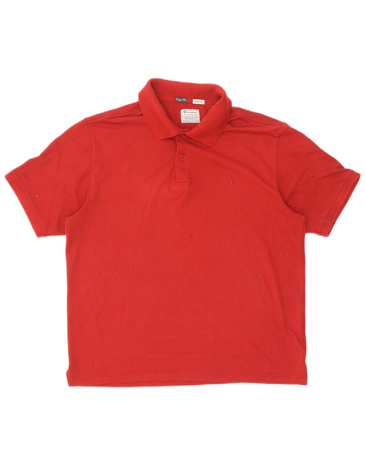 Champion Herre Easy Fit Polo Shirt Stor rød bomuld