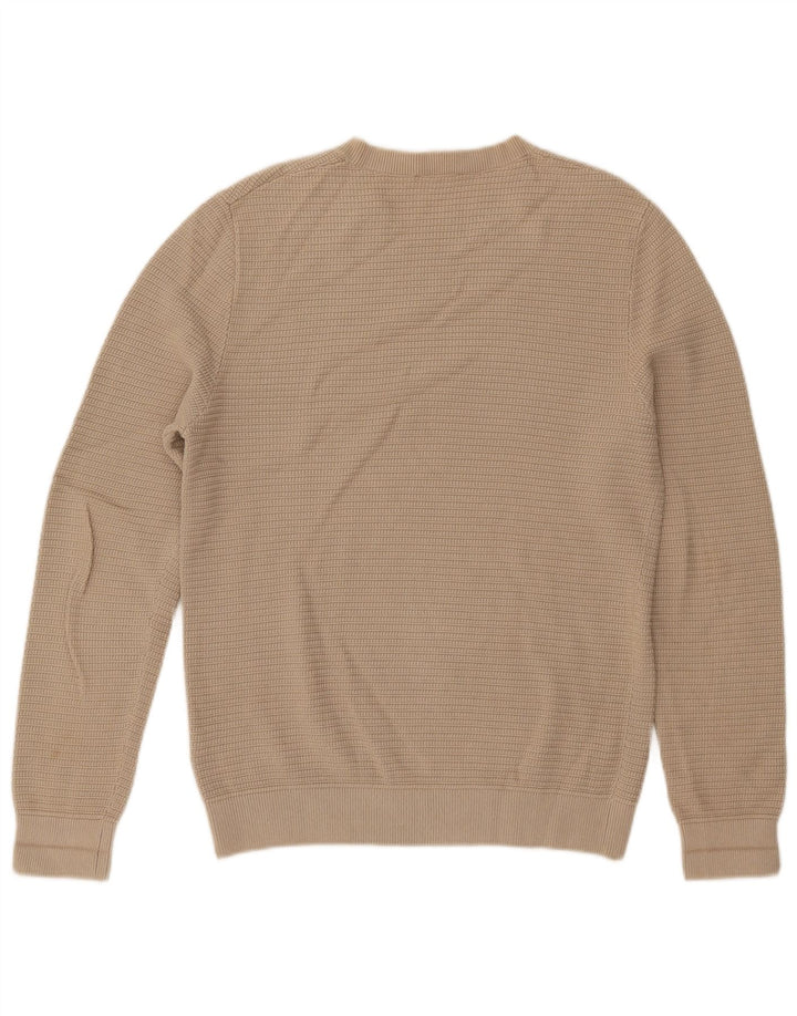Cos Herre Boat Neck Jumper Sweater Lille Beige Bomuld