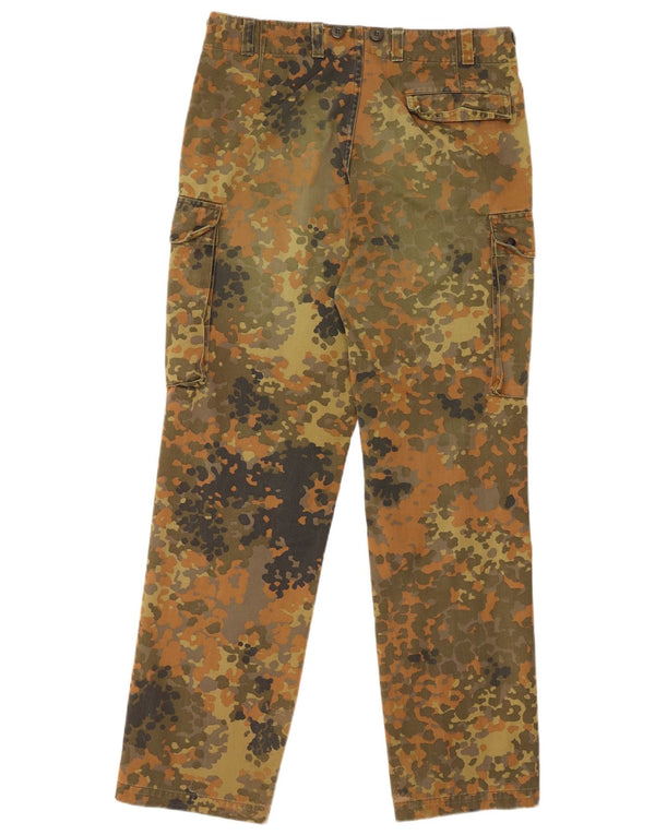Vintage Straight Cargo Bukser til mænd W34 L32 Grøn Camouflage Bomuld