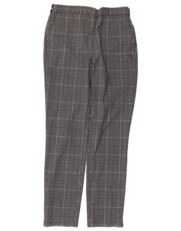 Zara Dame Slim Suit Bukser Medium W30 L27 Grå ternet polyester
