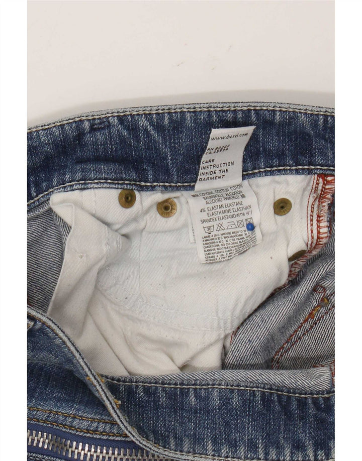 Diesel Dame Distressed Slim Jeans W27 L31 Blå Bomuld