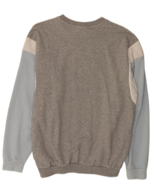 Adidas Graphic Sweatshirt Jumper UK 8 Small Grey Colourblock