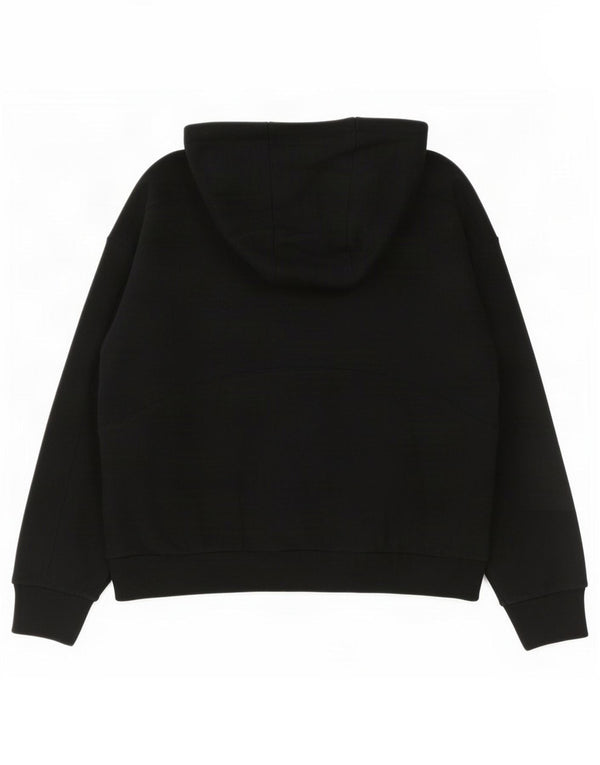 Sweaty Betty Dame Oversized Zip Hoodie Sweater UK 16 Large Black Bomuld