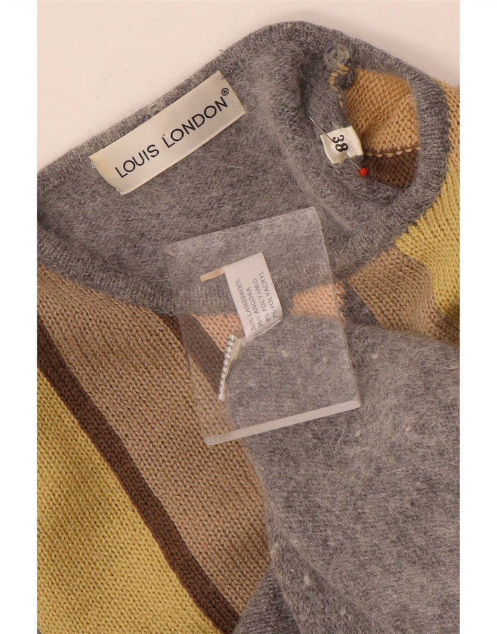 Louis London Dame sweater med rund hals EU 38 Medium Grey Colourblock