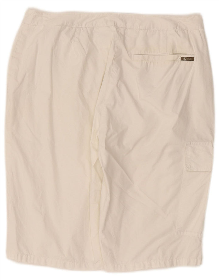 Calvin Klein Herre Cargo Shorts W30 Medium White