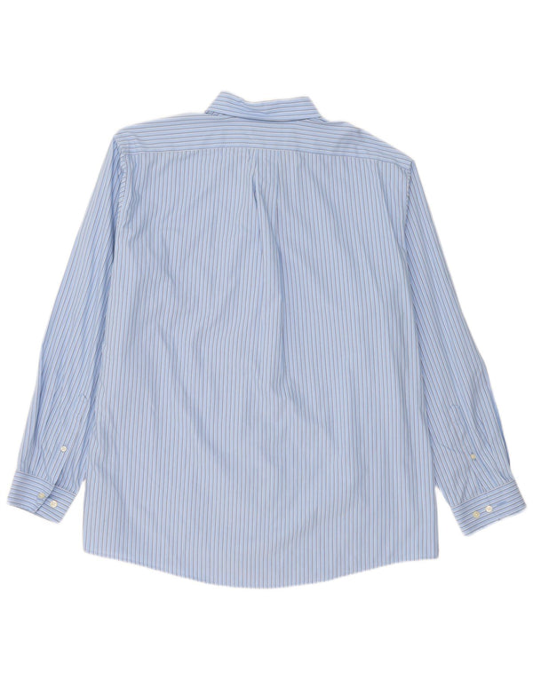 Eddie Bauer Herre Classic Fit skjorte XL Blå nålestribet bomuld