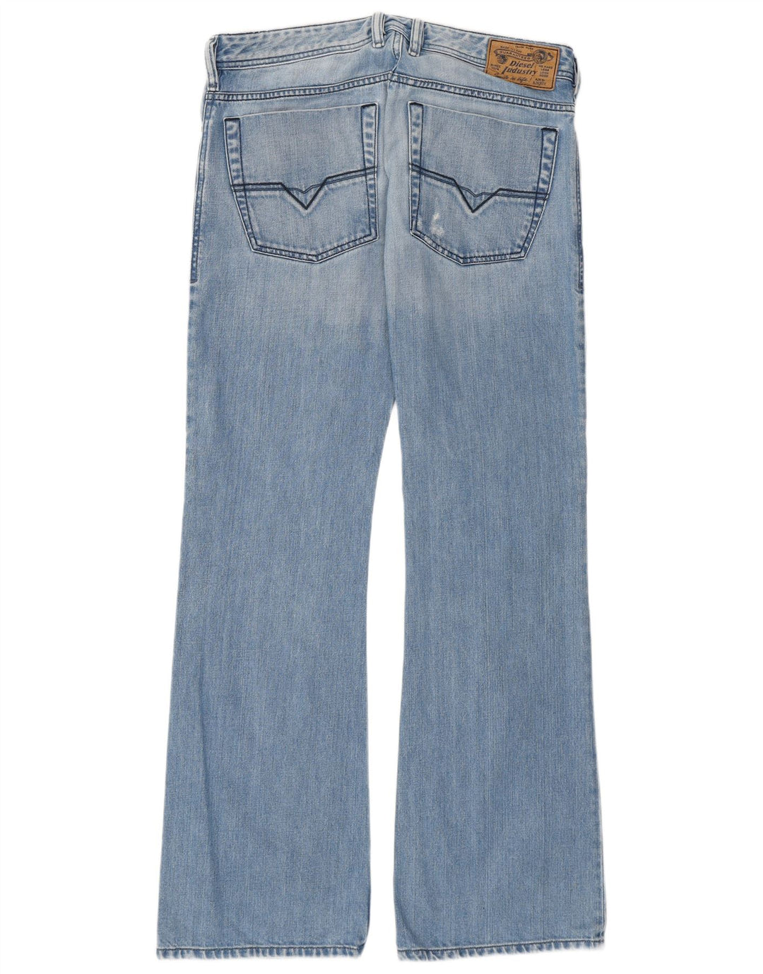 Diesel Herre Zathan Bootcut Jeans W32 L32 Blå Bomuld