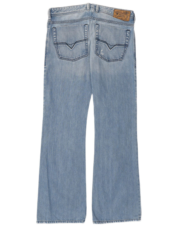 Diesel Herre Zathan Bootcut Jeans W32 L32 Blå Bomuld