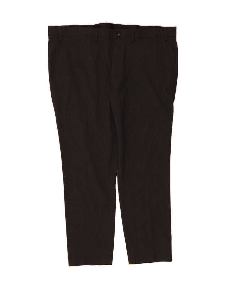 MARKS & SPENCER Mens Slim Fit Chino Trousers W38 L29  Grey Polyester Vintage Marks & Spencer and Second-Hand Marks & Spencer from Messina Hembry 