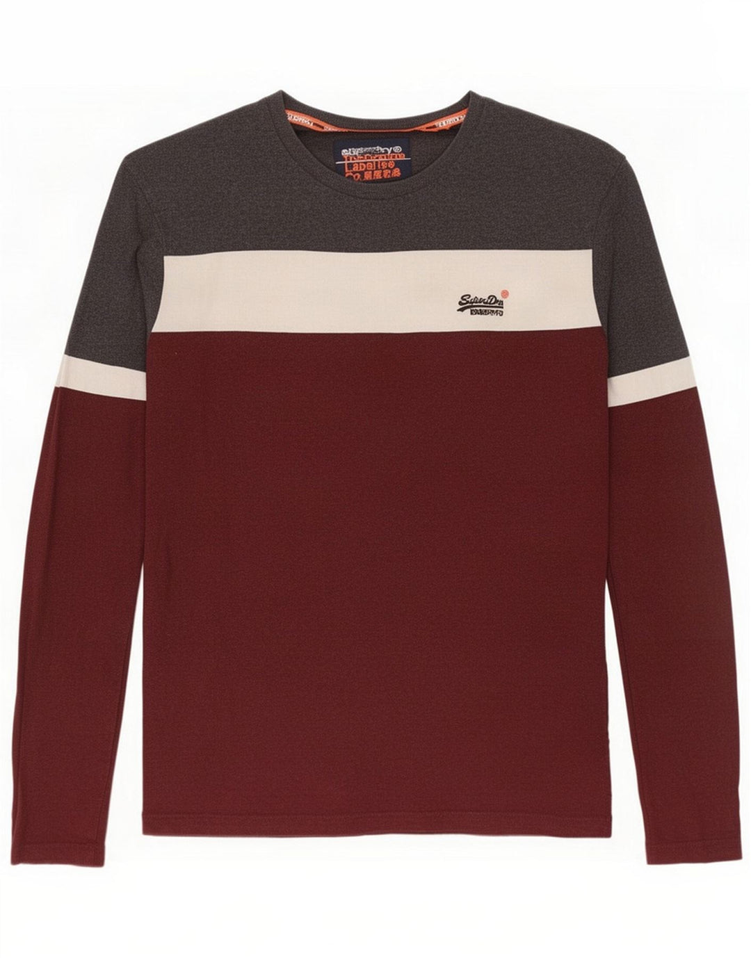 Superdry Herre Top Langærmet XL Flerfarvet Colourblock Bomuld