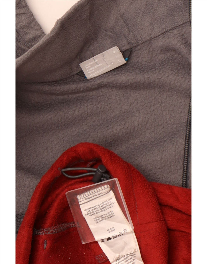 COLUMBIA Fleecejakke til mænd UK 40 Large Red Colourblock Polyester