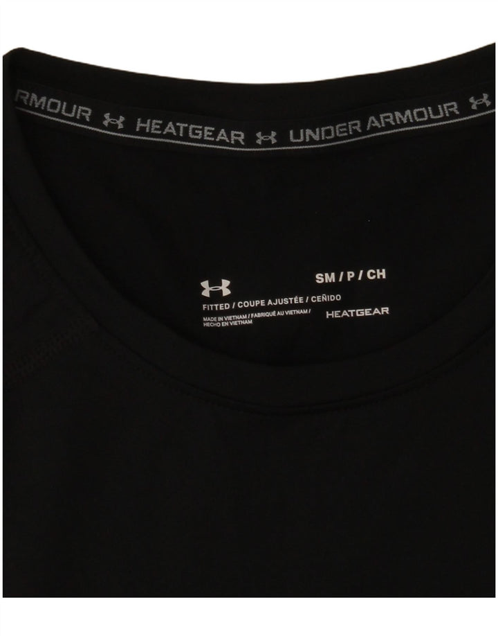 Under Armour Herre Heat Gear T-Shirt Top Lille Sort