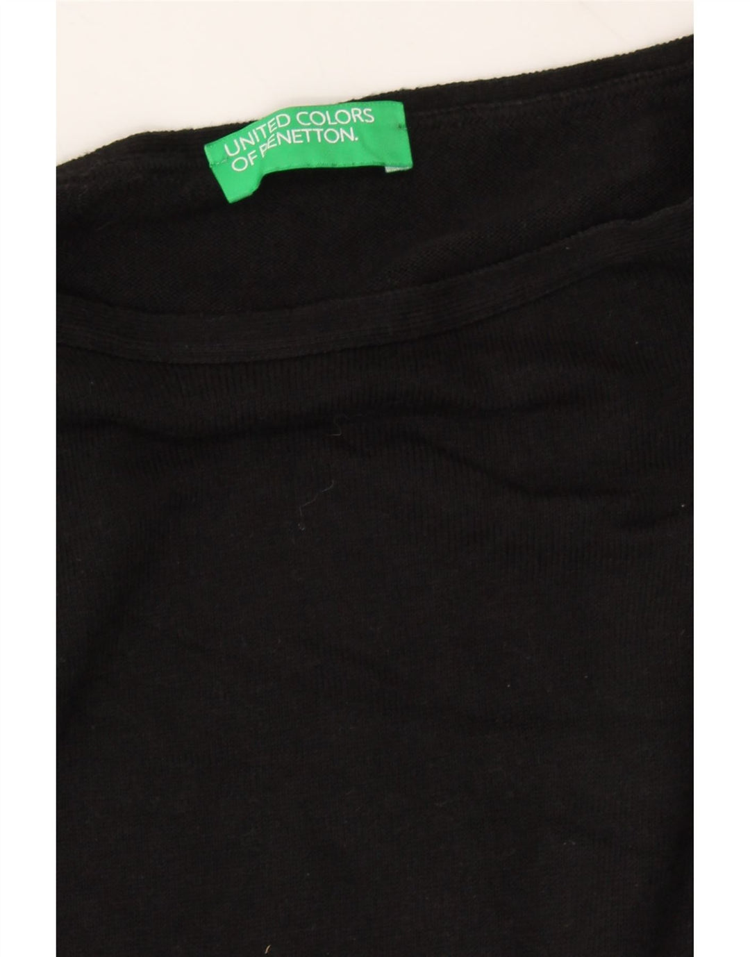 BENETTON Womens Sweatshirt Jumper UK 12 Medium Black Vintage Benetton and Second-Hand Benetton from Messina Hembry 