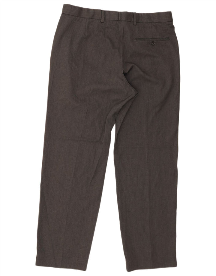 Marks & Spencer Herre Regular Suit Bukser W34 L29 Grå Polyester