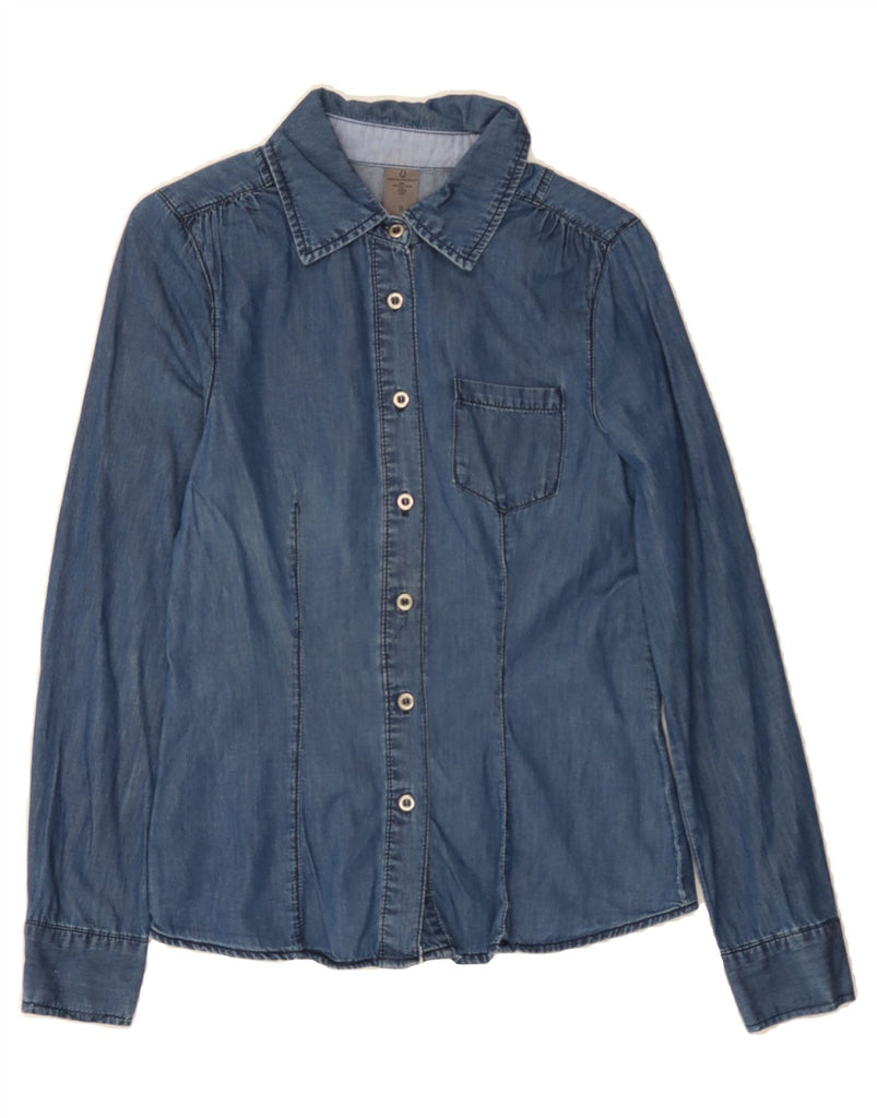 VERO MODA Womens Denim Shirt UK 10 Small Blue Vintage Vero Moda and Second-Hand Vero Moda from Messina Hembry 