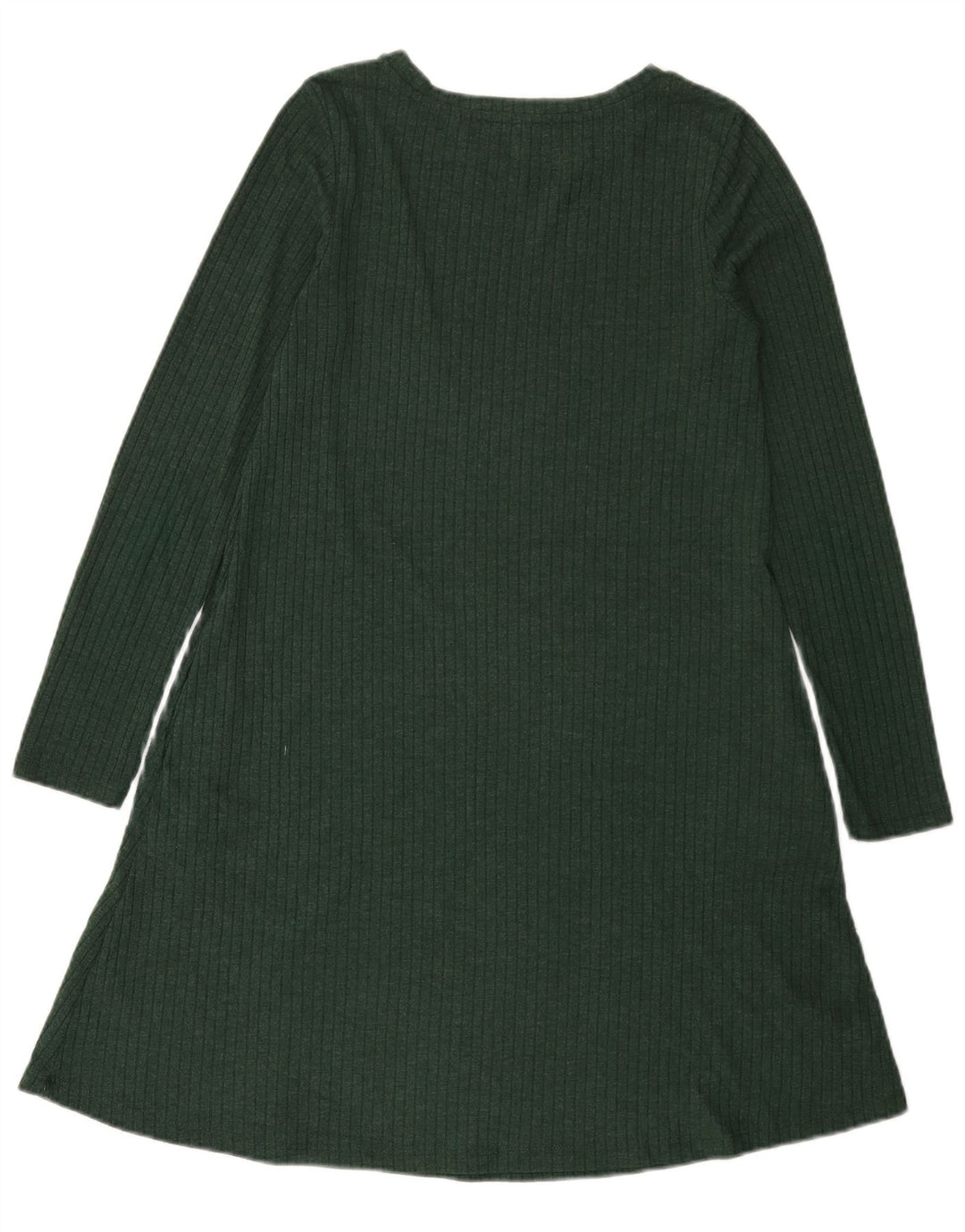 Marks & Spencer Dame Langærmet Jumper Kjole UK 8 Lille grøn polyester