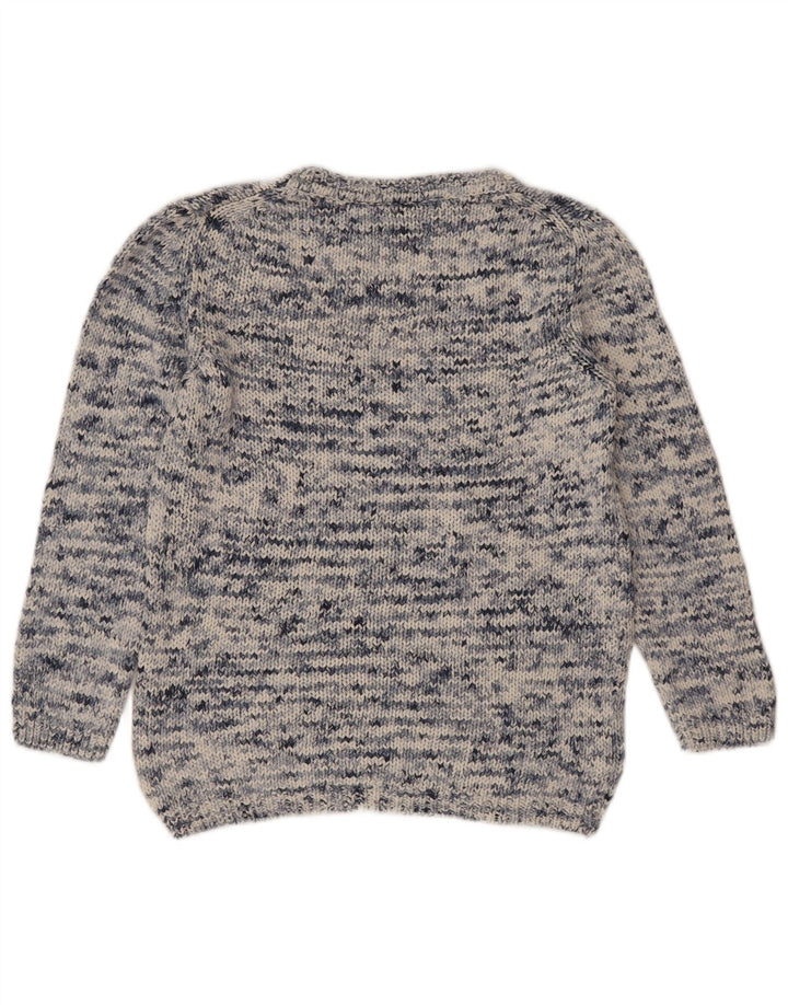 Massimo Dutti Dame V-hals sweater UK 10 Small Blue Flecked